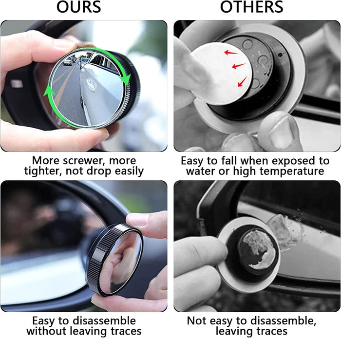 360 Degree View Car Blindspot Rear View Mirrors