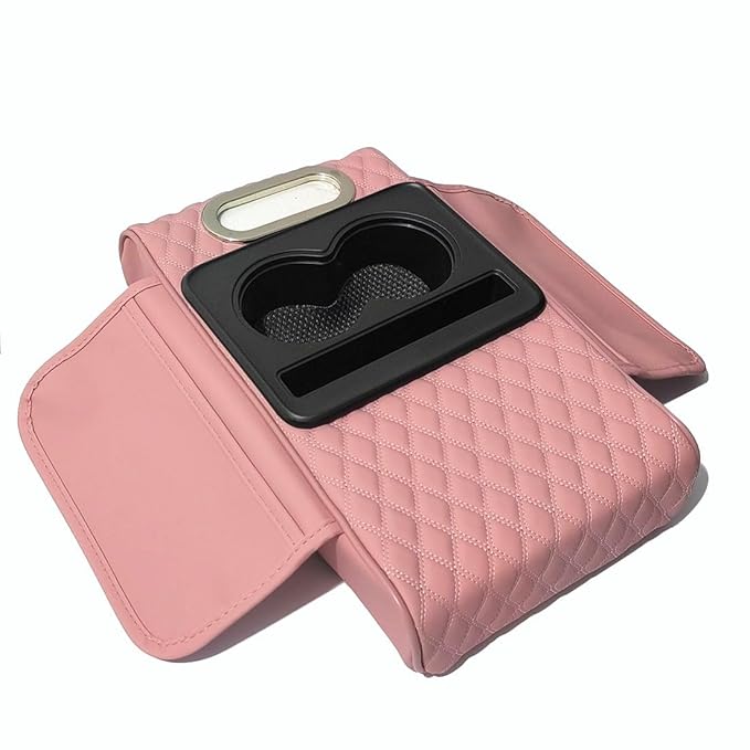 5 in 1 Universal Fit Car Armrest Console Cushion with 2 Cup Holders