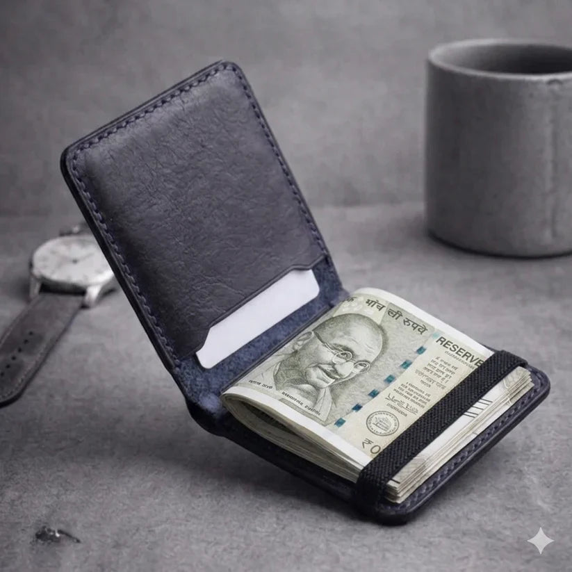 Multipurpose Premium Leather Money Clip Wallet with Card holders