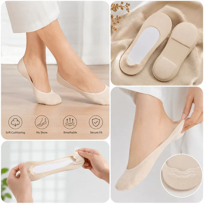 Invisible Insole Foam Cushion Socks