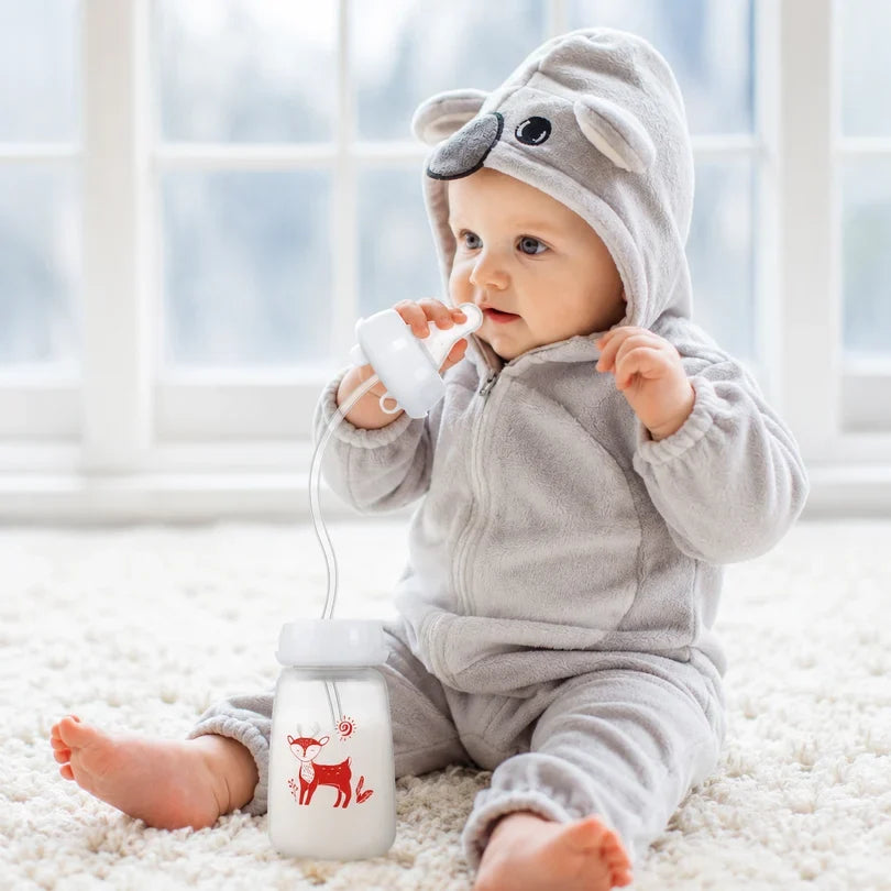 Hands Free Self Feeding Baby Bottle - 240 ML