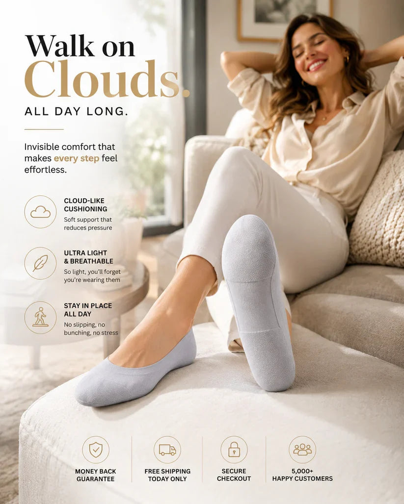 Invisible Insole Foam Cushion Socks