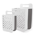 Portable And Foldable Spacesaver Laundry Basket XL Size With Free Adhesive Hooks
