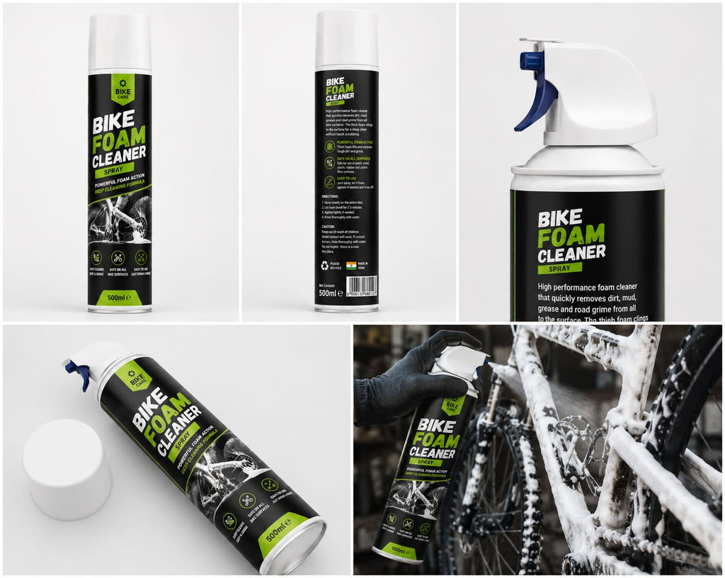 Motorcycle and Bicycle Dry Foam Cleaning Spray for Extra Shine