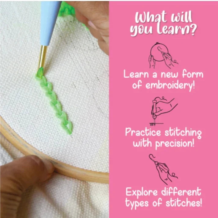 First Stitch鈩� 鈥� Beginner Punch Needle Kit for Kids & Teens