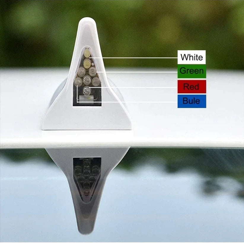Solar Powered Rechargeable LED Shark Fin Car Roof Antenna