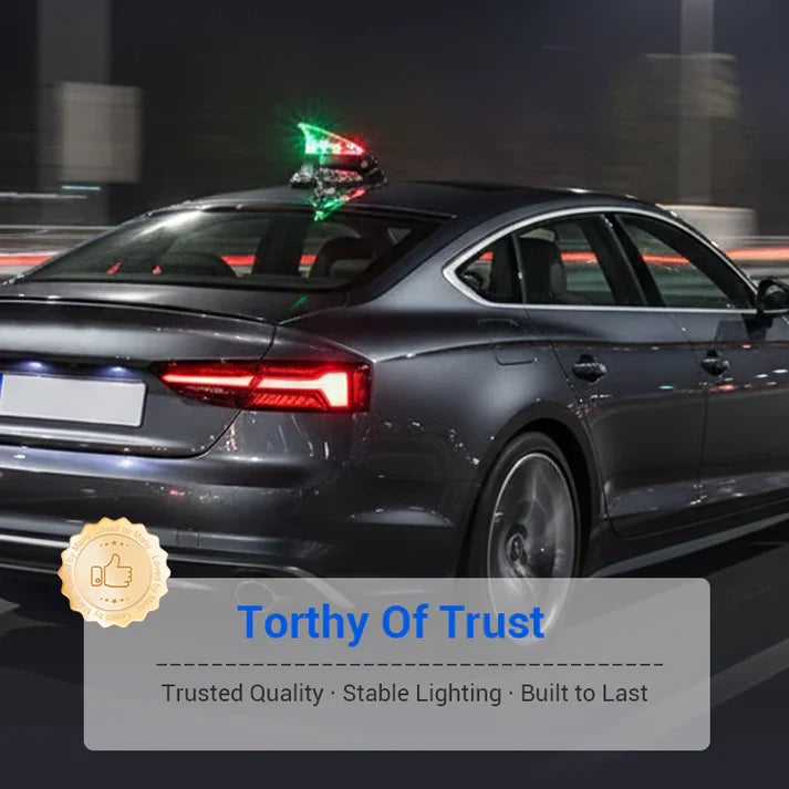 Wind Powered LED Shark Fin Car Roof Antenna